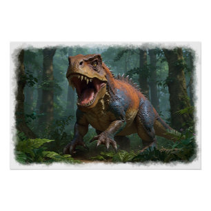 Poster Tyrannosaurus Écologie amusante