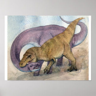 Poster Tyrannosaurus et Alamosaurus Imprimer