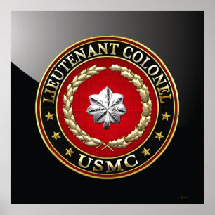 Poster U.S. Marines : Lieutenant-colonel (USMC LtCol) [3D
