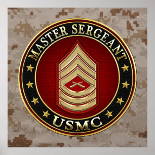 Poster U.S. Marines: Master Sergeant (USMC MSgt) [3D]
