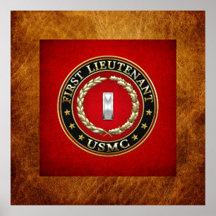 Poster U.S. Marines : Premier lieutenant (usmc 1stLt)