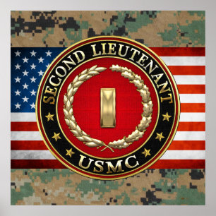 Poster U.S. Marines: second lieutenant (USMC 2ndLt) [3D]