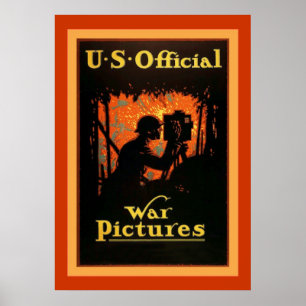 Poster U.S Official War Pictures~Vintage World War 1
