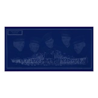 Poster U.S.S. Juneau Blueprint