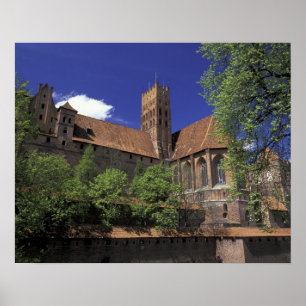 Poster UE, Pologne, Poméranie, Malbork. La plus grande d