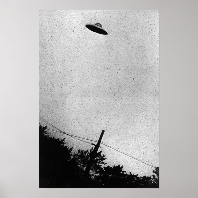 Poster UFO Alien Extraterrestrial Spacecraft Top Secret (Devant)