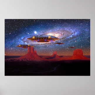 Poster UFO au-dessus de la vallée du Monument