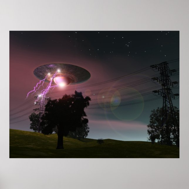 Poster UFO Over Powerlines 2 (Devant)