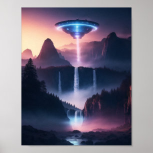Poster UFO SCI FI Wall Art Poster Alien