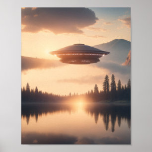 Poster UFO SCI FI Wall Art Poster Alien