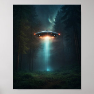 Poster UFO SCI FI Wall Art Poster Alien