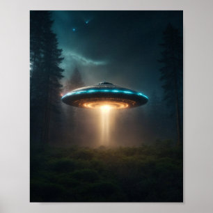 Poster UFO SCI FI Wall Art Poster Alien