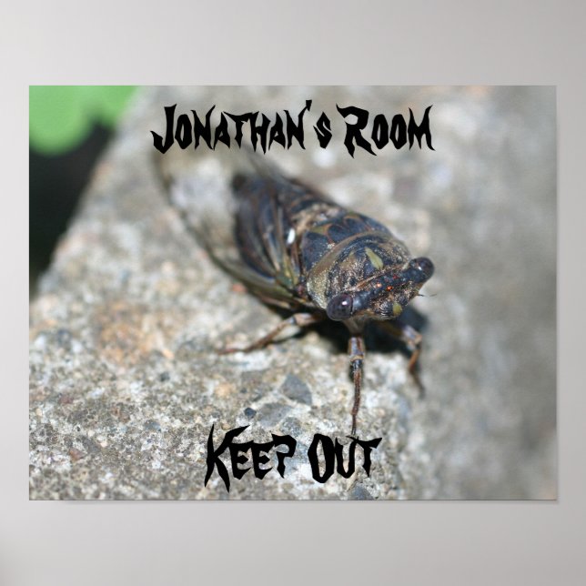 Poster Ugly Bug Kids Room Personalized Wall Door  (Devant)