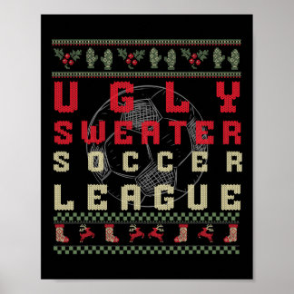 Poster Ugly Christmas Soccer – Funny Ugly Sweater Shirt 