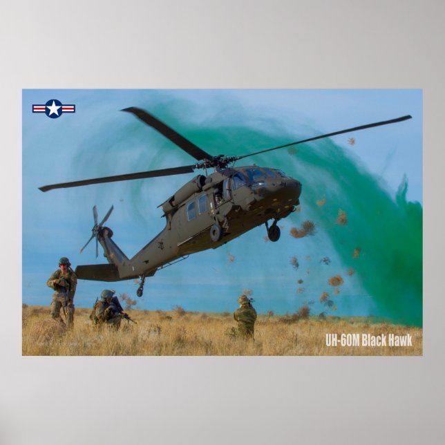 POSTER UH-60M NOIR HAWK (Devant)