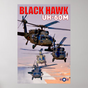 POSTER UH-60M NOIR HAWK
