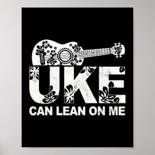 Poster Uke Peut Se Poser Sur Moi Joueur Ukulele Hawaiian