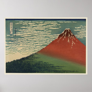 Poster Ukiyo-e Hokusai Fujiyama