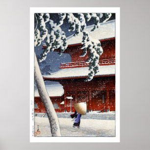Poster ukiyoe hasui n04 Temple Zōjō-ji à Shiba