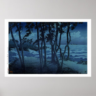 Poster ukiyoe hasui n10 Hinomisaki à Izumo