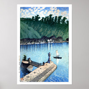 Poster ukiyoe hasui n12 Mihogaseki, Izumo