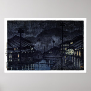 Poster ukiyoe hasui n18 Kinosaki, Tajima
