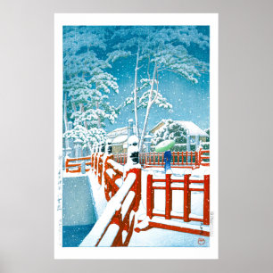 Poster Ukiyoe - hasui - No.24 Pont Yakumo le Nagata ...