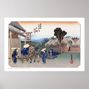Poster ukiyoe - Hiroshige - No.05-2 Totsuka -