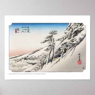 Poster ukiyoe - Hiroshige - No.46 Kameyama -