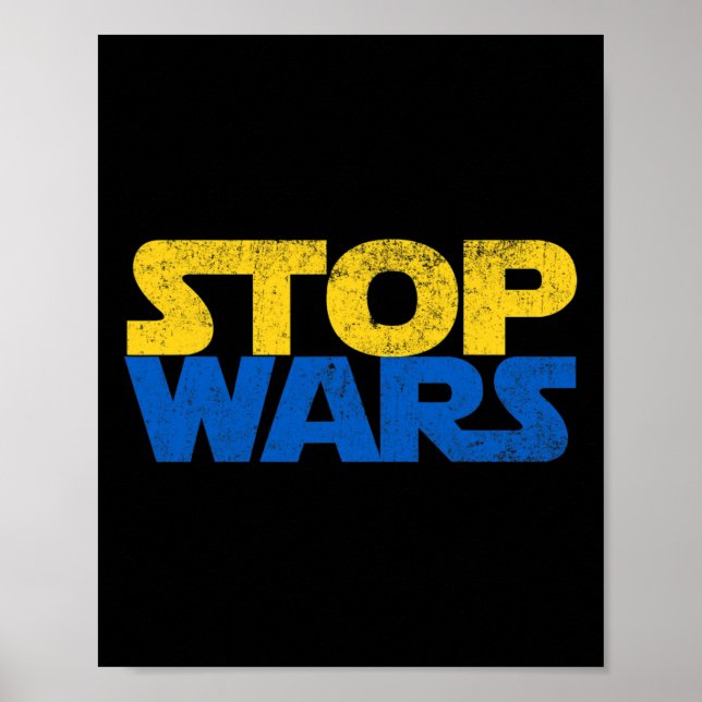 Poster Ukraine Arrêtez les guerres  (Devant)