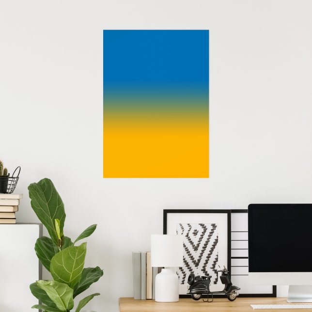 Poster Ukraine, couleurs de la liberté (Bureau à domicile)