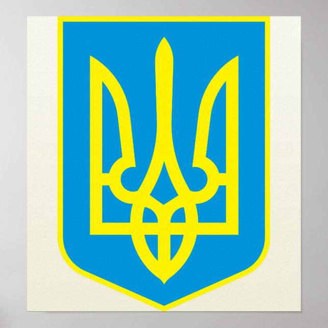 Poster Ukraine Détail des armoiries (Devant)