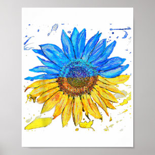 Poster Ukraine Drapeau Tournesol Vintage Chemise Ukrainie