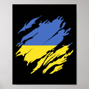 Poster Ukraine Drapeau Ukrainien Fierté Racines Patrimoin