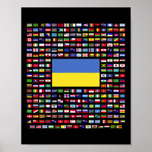 Poster Ukraine Explorer les Drapeaux du Monde 