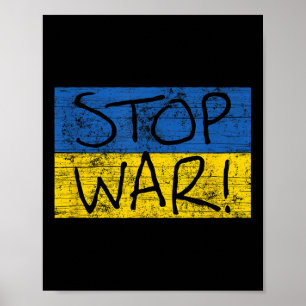 Poster Ukraine Flag Chemise Arrêter La Guerre En Ukraine