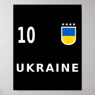 Poster Ukraine Footbyll Numéro 10 # Dix Fan 