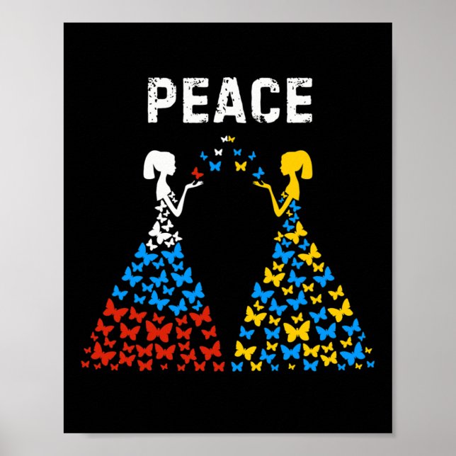 Poster Ukraine Russie Paix Arrêter la guerre  (Devant)