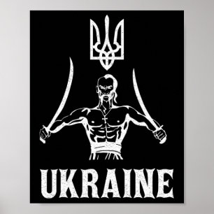 Poster Ukraine Ukrainien Kiev Trysub Drapeau 8
