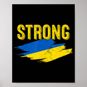 Poster Ukraine vintage Drapeau Ukraine forte Ukraine rétr