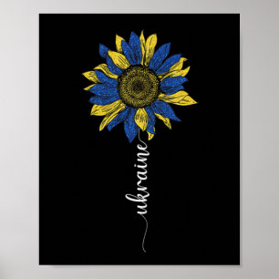 Poster Ukraine Vintage Tournesol Ukraine Stand Avec Royau