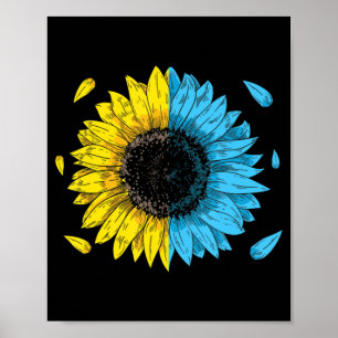 Poster Ukrainian Flag Symbol Tryzub Love Support Ukraine 