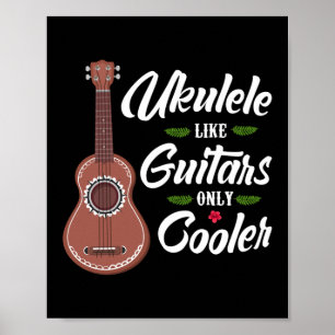 Poster Ukulele Comme Guitare Seulement Joueur Glacière Ha