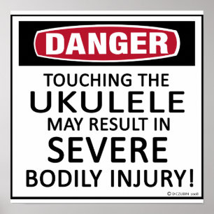 Poster Ukulélé de danger