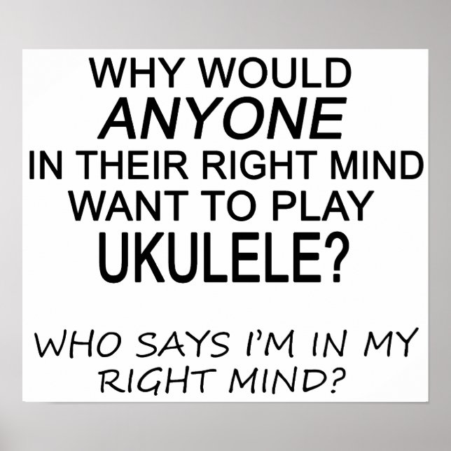 Poster Ukulele droit (Devant)