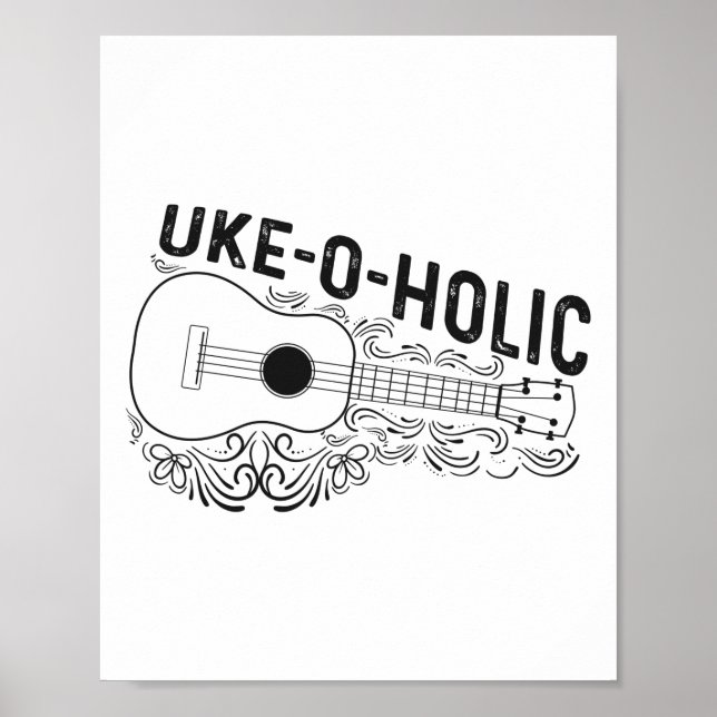 Poster Ukulele Uke Uke-o-holic (Devant)