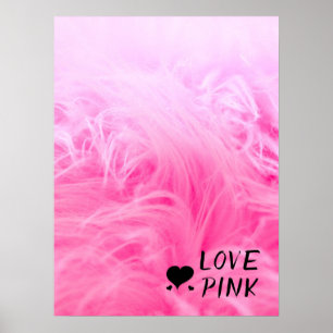 Poster Ultime fourrure de faux rose chaud
