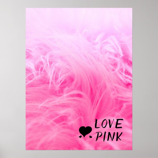 Poster Ultime fourrure Faux Rose Chaud (Devant)