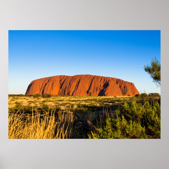 Poster Uluru Ayers Rock dans l'arrière-pays Australie (Devant)