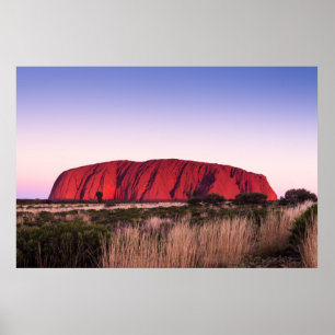 Poster Uluru Ayers Rock dans l'arrière-pays australien